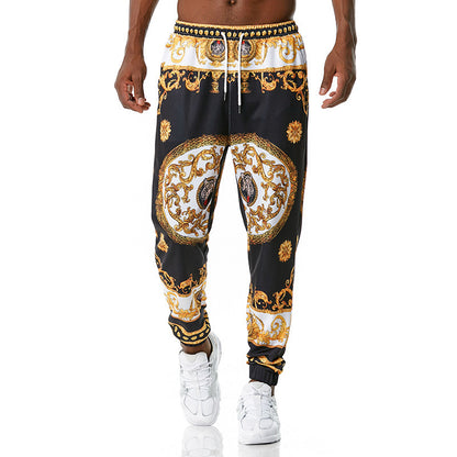 Retro Printed Jogging Pants for Casual Comfort and Trendy Vibes