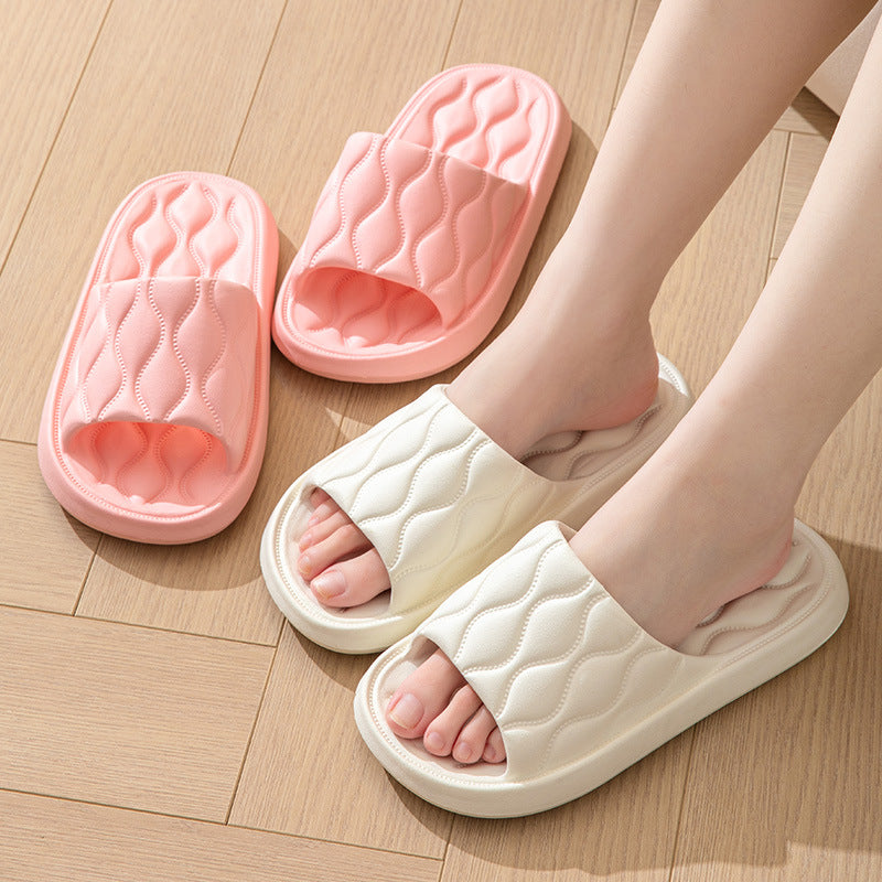 Ripple Style House Slippers, Soft EVA Bathroom Slippers