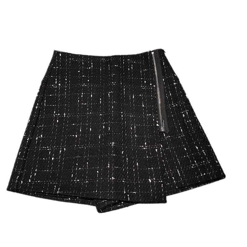 Irregular High Waist Woolen Skirt for a Timeless Style Statement