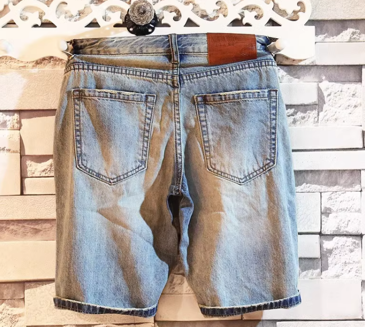 Embroidered Distressed Denim Shorts for Trendy Style