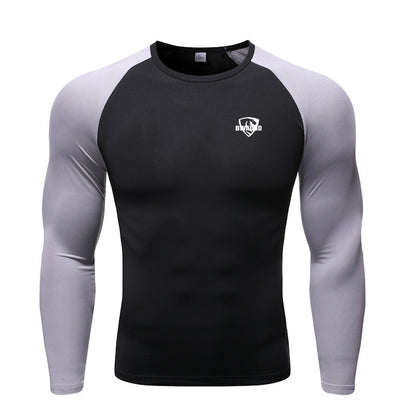 Men's Color Blocking Quick Dry Fitness Long Sleeve