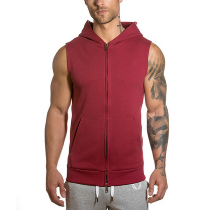 Men's Sleeveless Hoodies-Cool and Sleeveless