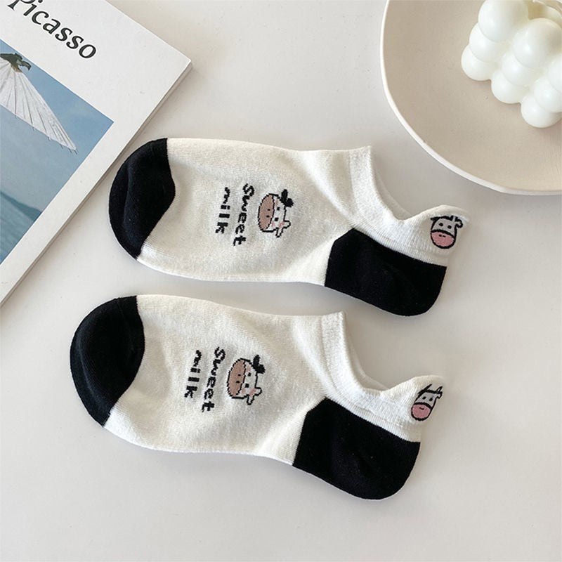 Men's Breathable Simple Cotton Embroidered Socks