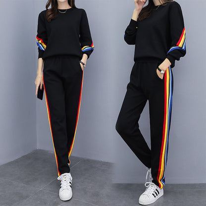 Long Sleeve Knitted Two-Piece Sportswear for Stylish Comfort