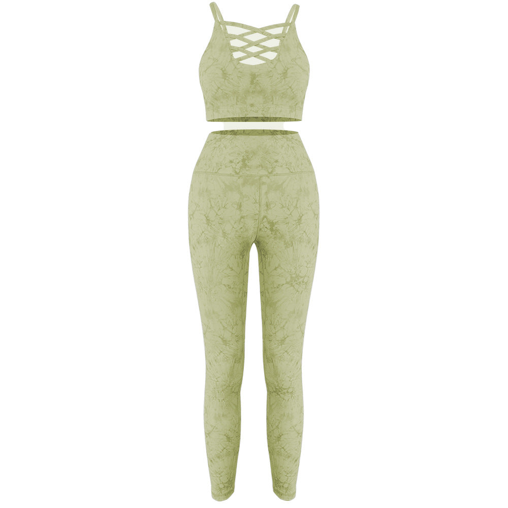 Trendy Tie-Dye Yoga Sports Suit with Vibrant Comfort