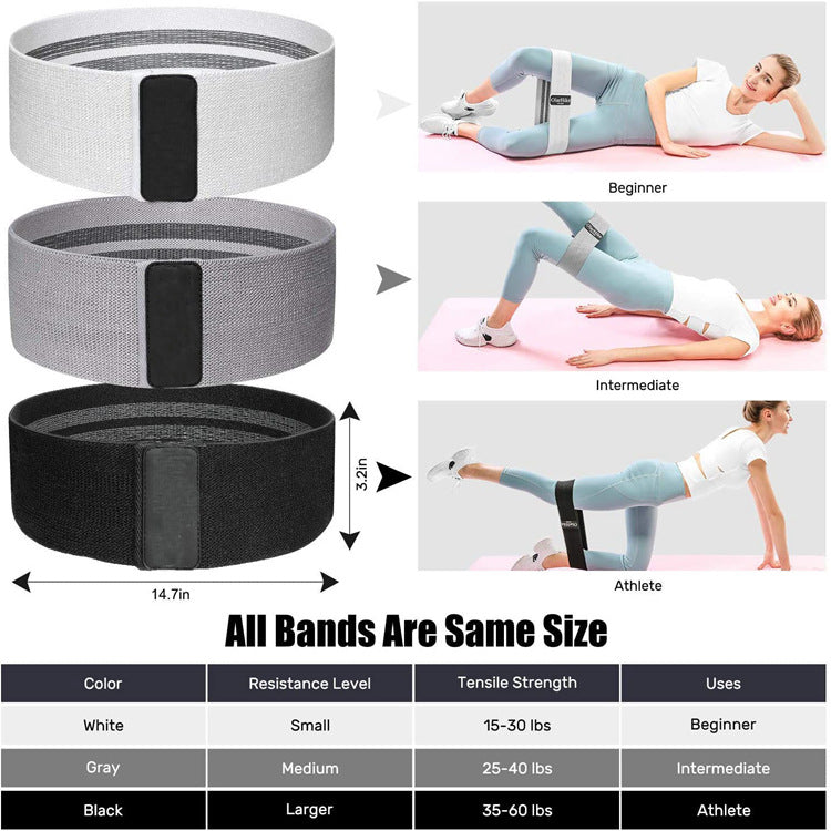 Fitness Elastic Band Hip Ring សម្រាប់ការហ្វឹកហាត់ត្រគាកប្រកបដោយប្រសិទ្ធភាព