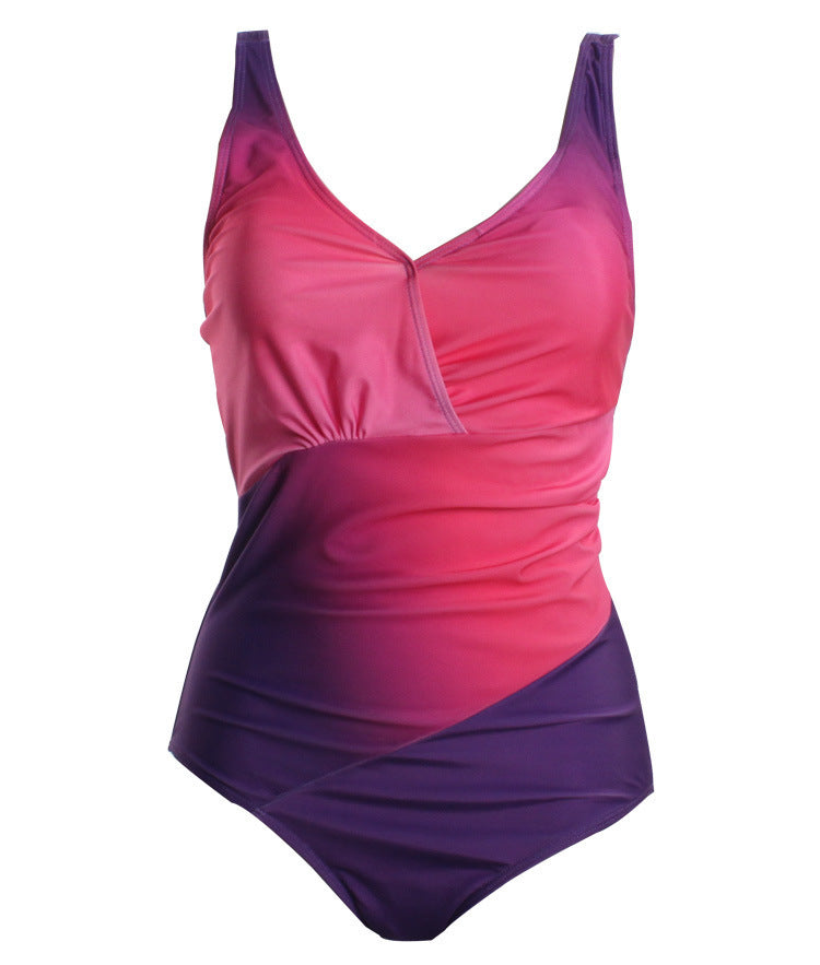 Chic Rainbow Gradient Swimsuit-Elevate Your Beach Look