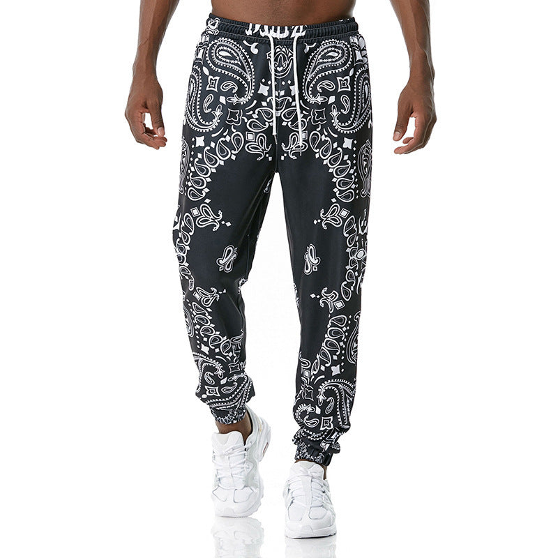 Retro Printed Jogging Pants for Casual Comfort and Trendy Vibes