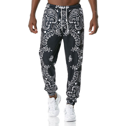 Retro Printed Jogging Pants for Casual Comfort and Trendy Vibes