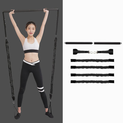 Pilates Fitness Bar-Versatile Yoga Equipment with Rally Resistance