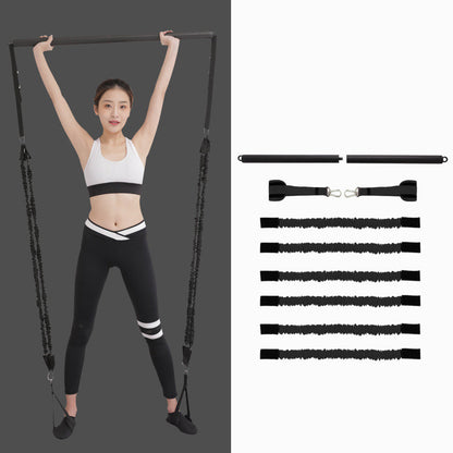 Pilates Fitness Bar-Versatile Yoga Equipment with Rally Resistance