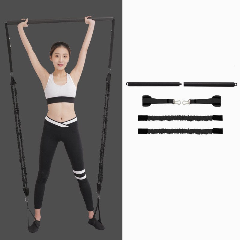 Pilates Fitness Bar-Versatile Yoga Equipment with Rally Resistance