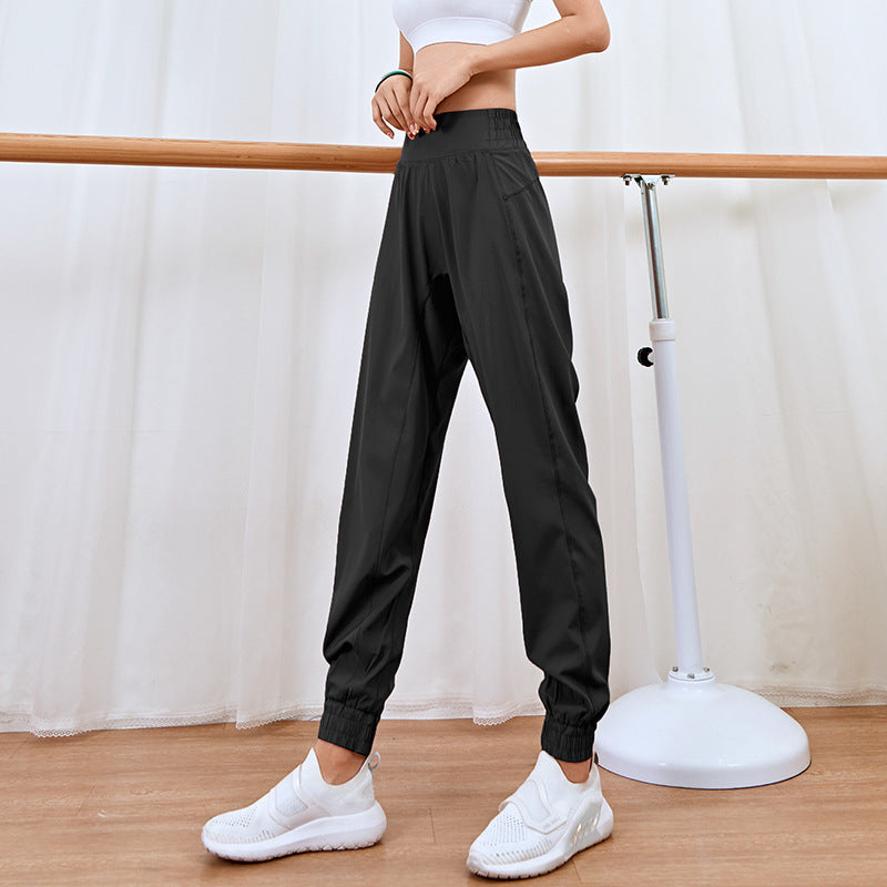 High Waist Long Fitness Pants for Running and Quick-Drying Comfort