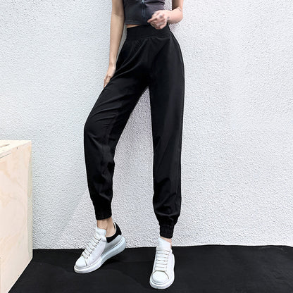 High Waist Long Fitness Pants for Running and Quick-Drying Comfort