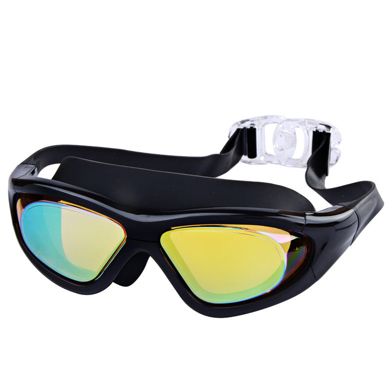 Large-Frame Waterproof and Anti-Fog Swimming Goggles for Diving