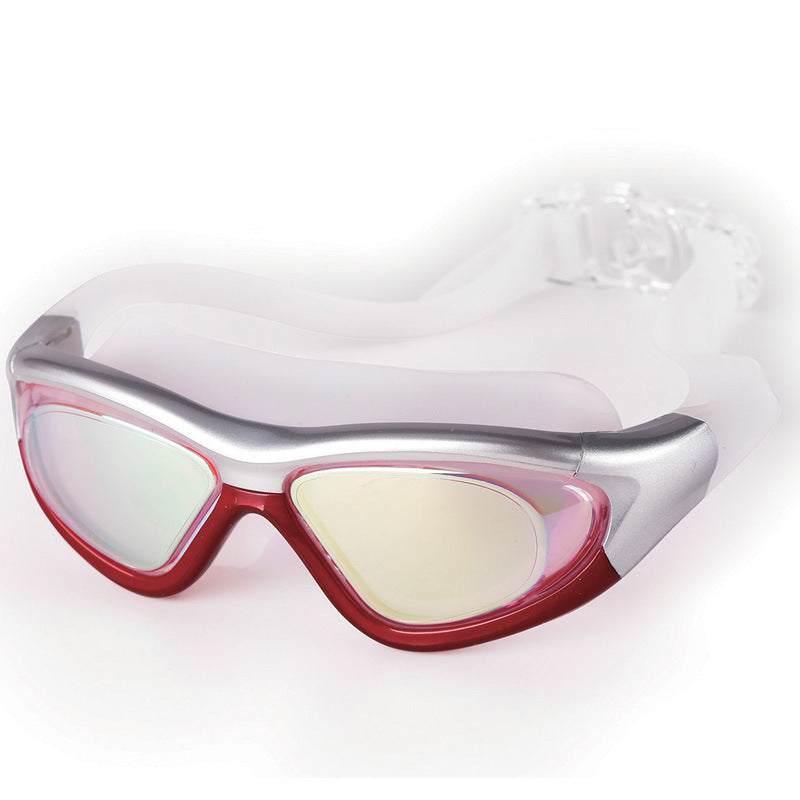 Large-Frame Waterproof and Anti-Fog Swimming Goggles for Diving