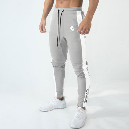 Men's Thin Fitness Running Trousers with Foot Zipper