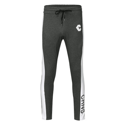 Men's Thin Fitness Running Trousers with Foot Zipper