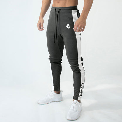 Men's Thin Fitness Running Trousers with Foot Zipper