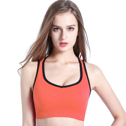 No Rims Shockproof Sports Bra-ល្អឥតខ្ចោះសម្រាប់ការរត់ ហាត់ប្រាណ និងយូហ្គា