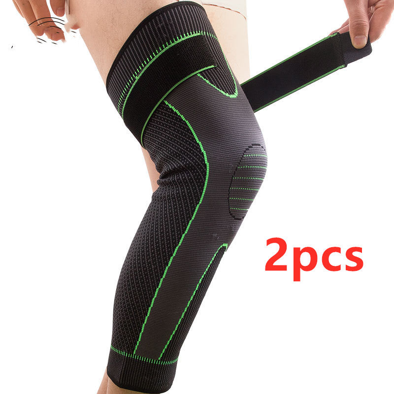 Non-Slip Long Straps Knee Pads for Running and Fitness Leg Protection