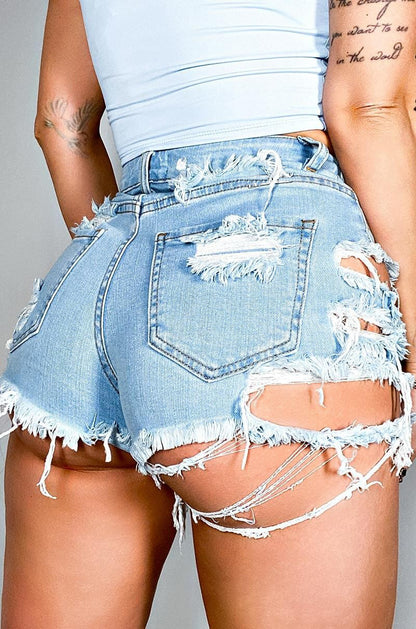 High Waist Fashion Casual Jeans Shorts for Effortless Style