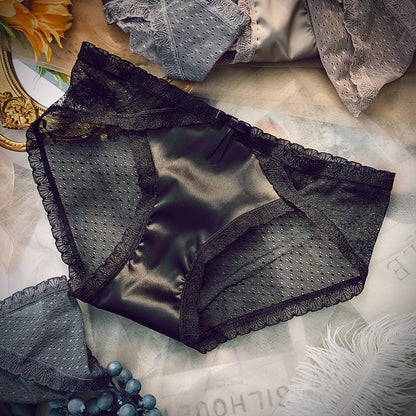 Omen's Transparent French Lace Underwear-Ebrace Elegance and Intrigue