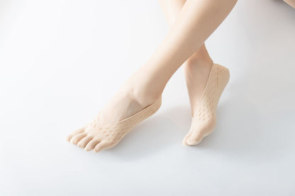 Breathable, Thin, and Invisible Boat Socks with a Split Toe Design