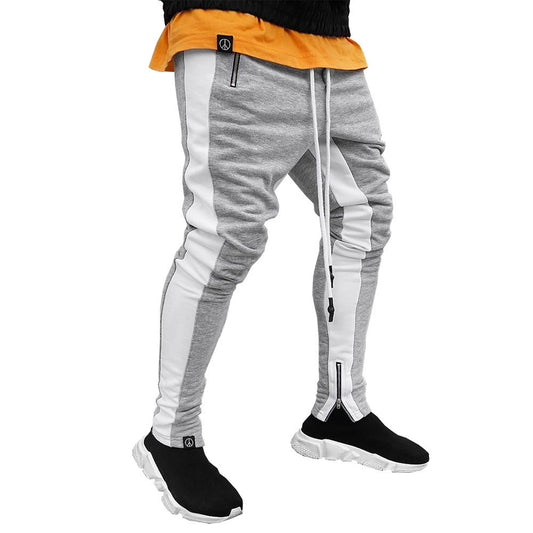 Men's Strappy Zippered Sports Trousers-Stylish and Comfortable