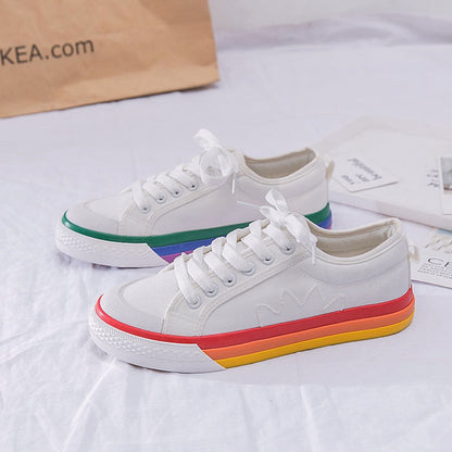 Rainbow Canvas Shoes-Effortless Chic for Every Occasion