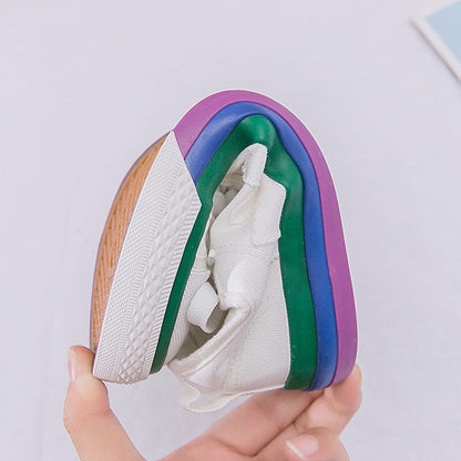 Rainbow Canvas Shoes-Effortless Chic for Every Occasion