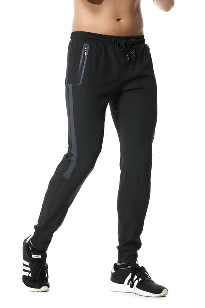 Men's Quick-Drying Sports Pants with Zipper Pockets