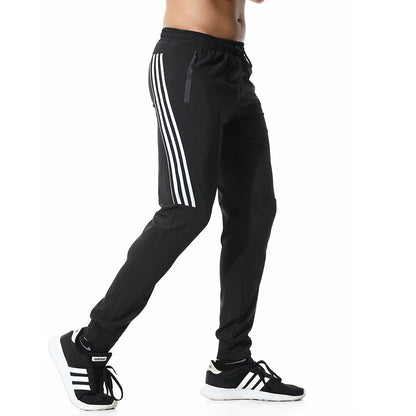 Men's Quick-Drying Sports Pants with Zipper Pockets