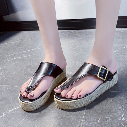 Fashionable Cork Slippers with Flip-Flops-Trendy Sandals for Fun