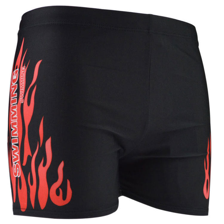 Flame Design Men's Swimwear-Stand Out with Stylish Swimming Trunks