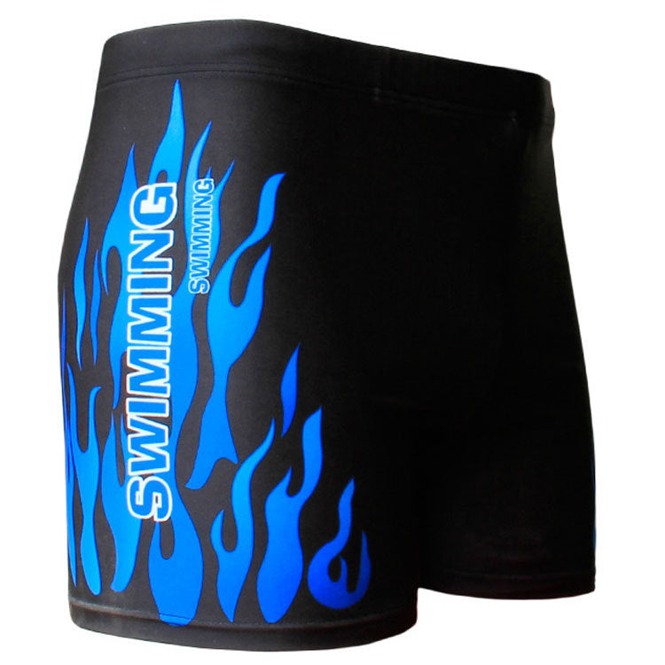 Flame Design Men's Swimwear-Stand Out with Stylish Swimming Trunks