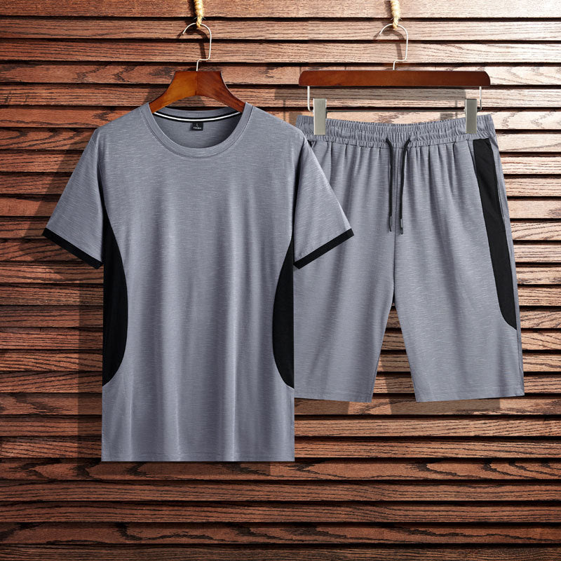 Men's Sports Suit with Short Sleeve T-shirt-Stylish and Comfortable