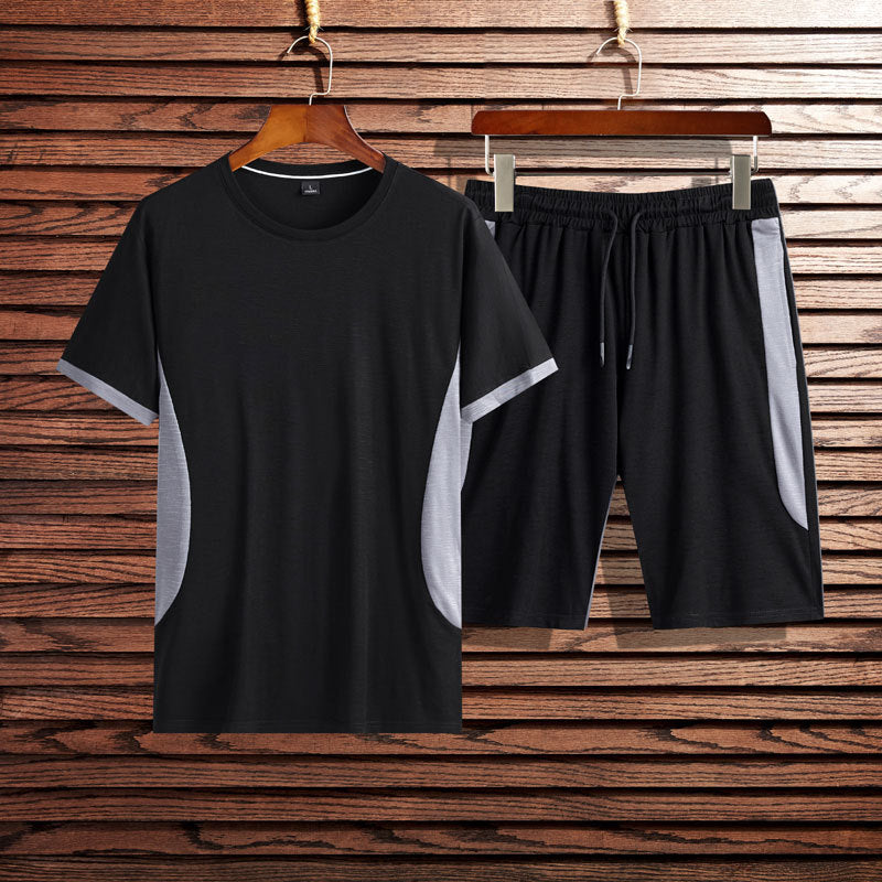 Men's Sports Suit with Short Sleeve T-shirt-Stylish and Comfortable