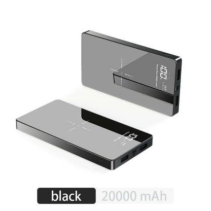 กระจกเงา Power Bank ความจุขนาดใหญ่พิเศษ 20000MAH