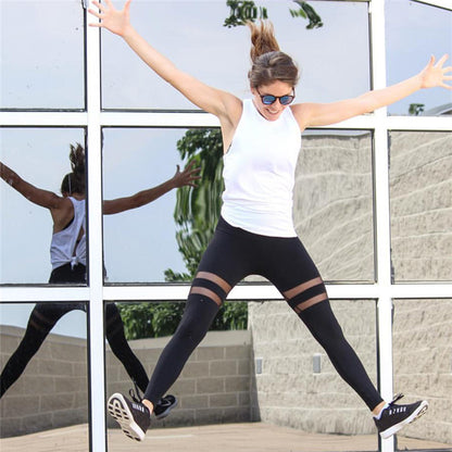 Double Loop Sheer Yoga Tights for a Stylish Blend of Comfort and Trend