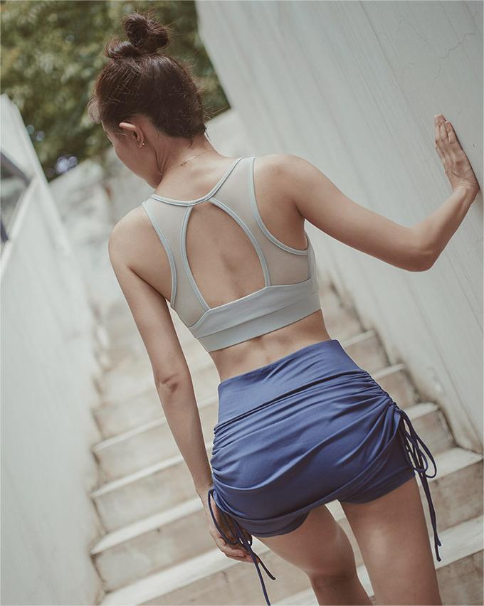 Women's Anti-Glare Sports Skirt with Yoga Shorts