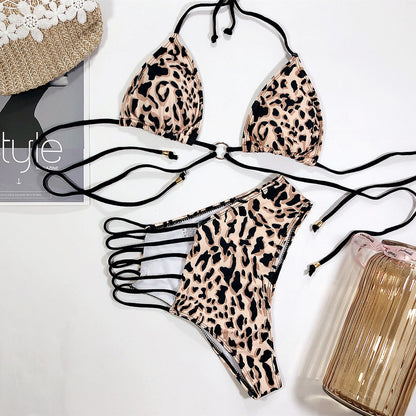 Leopard Print Swimsuit Bikini for Stylish Beachwear with Wild Elegance