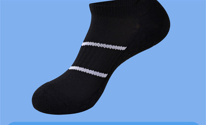 Men's Towel-Bottom Solid Color Sports Socks for Active Style