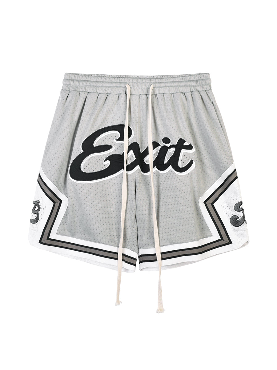 Embroidered Mesh Basketball Shorts for an Urban Athletic Look