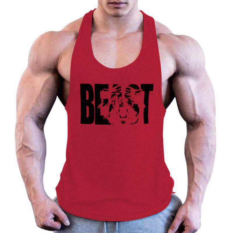 Men's Cotton Printed Wide Strap Vest for Active Comfort