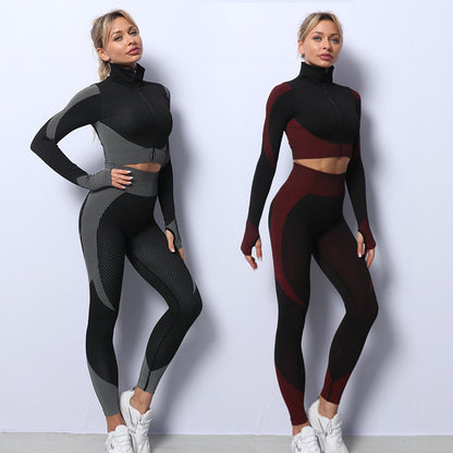 Women's Gym Clothing with Leggings, Crop Top and Sports Bra