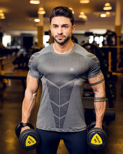 Men's High-Performance Sports T-Shirt and Muscle Tights