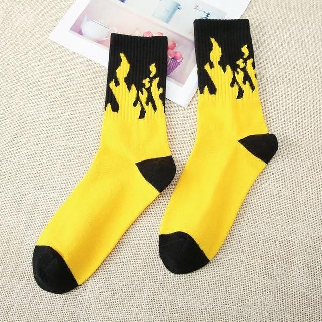 Stylish Flaming Socks for a Sizzling Fashion Statement