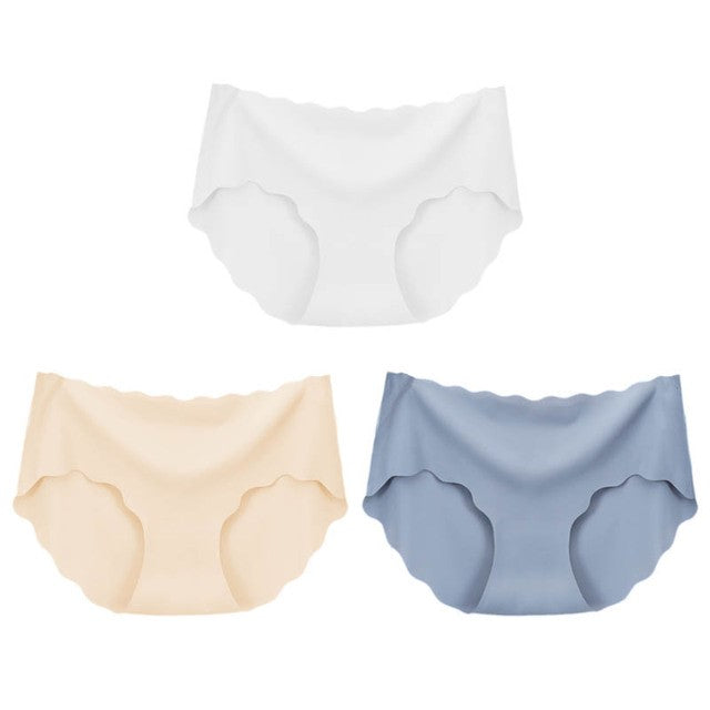 Set of 3 Seamless Silk Underwear for Women-Sexy and Comfortable