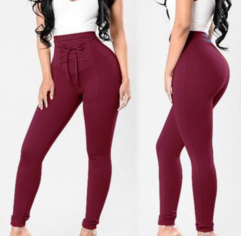 Lace-Up High Waist Joggers សម្រាប់ស្ត្រី - ល្អឥតខ្ចោះសម្រាប់ការហាត់ប្រាណ និងការកម្សាន្ត